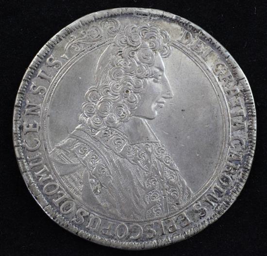 Austrian States - Olmutz, Karl III Josef thaler, 1705, Good VF